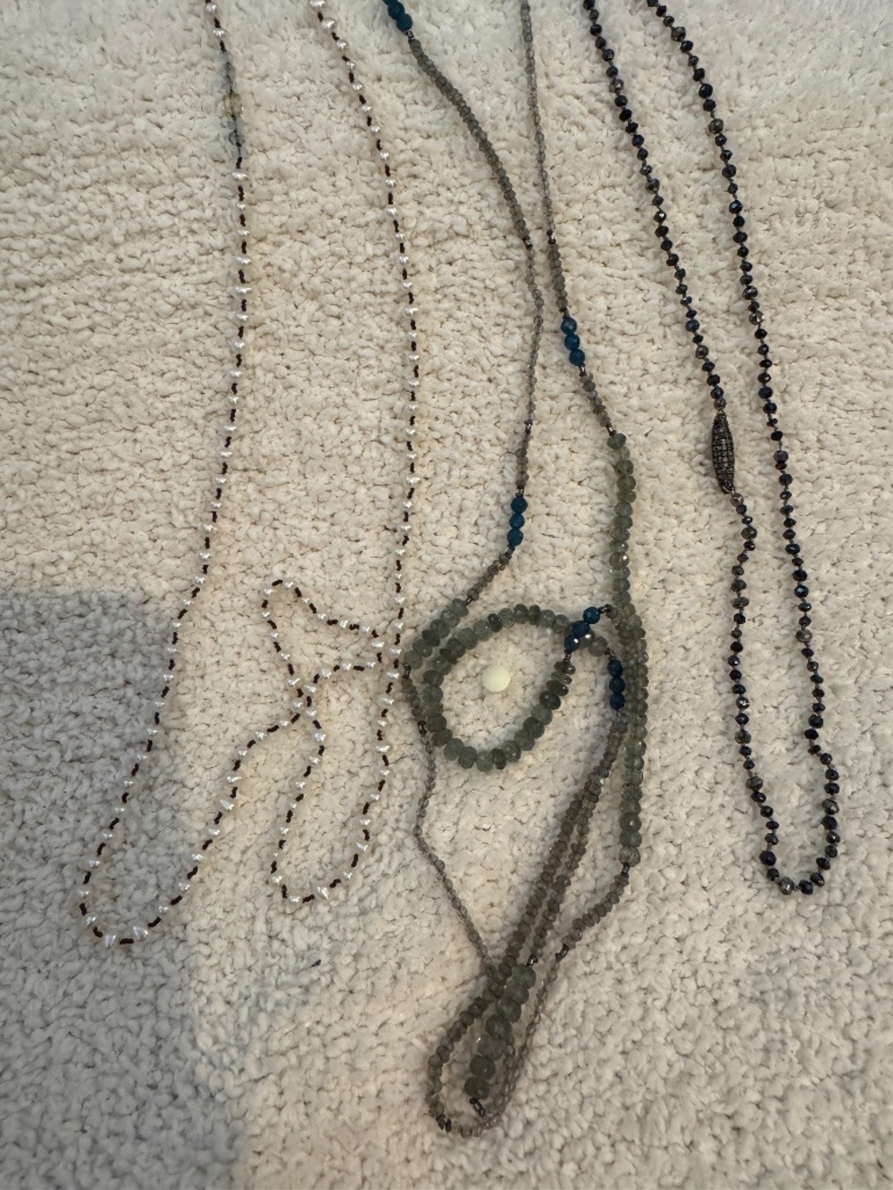 Three One-of-a-Kind strand necklaces